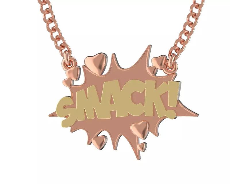 Comic style pendant SMACK