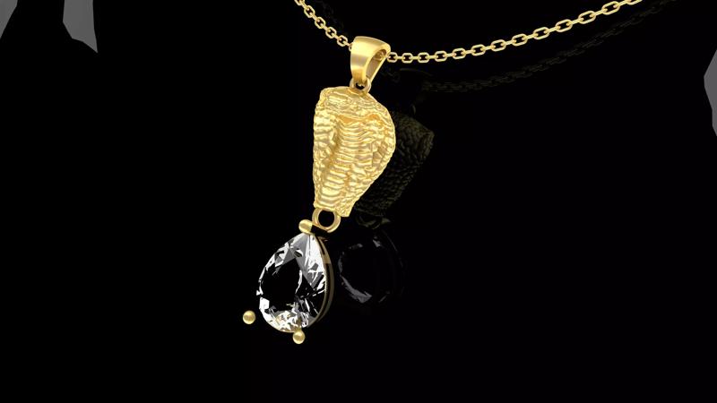 Cobra Snake Pendant jewelry Gold