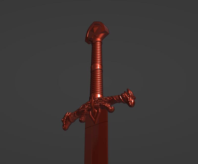 BLACKFIRE SWORD - "THE HOUSE OF THE DRAGON" VERSION FOR 3mm AND 4mm SHAFTS