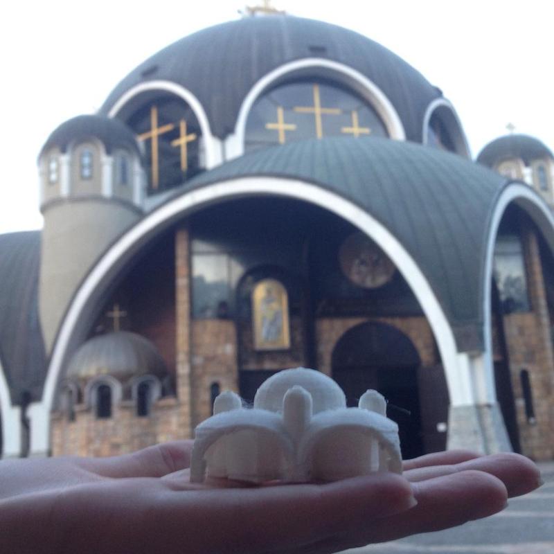 Soborna Crkva - Soborna church in Skopje, Macedonia 1:1000