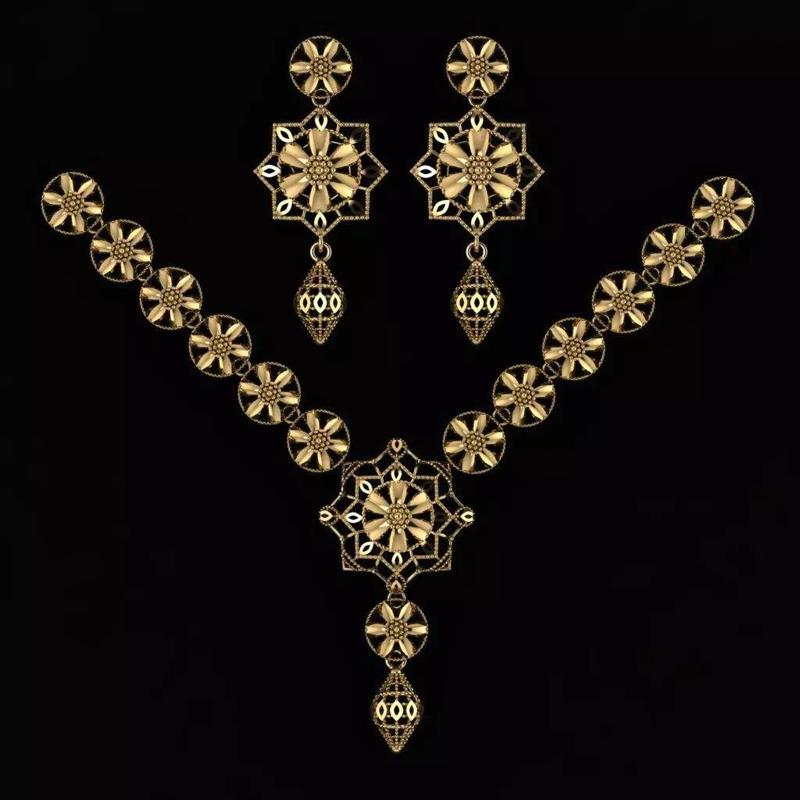 Beautiful Arabic Locket Sets with Chains