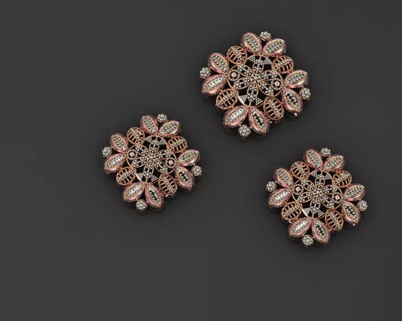 Flower Wire Mesh Ultra Vision Necklace Pendant Link