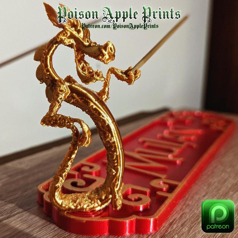Disney Mushu Mulan Chopstick Holder / Incense Burner