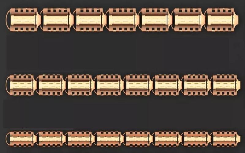 3 Size Gold Bracelet 3dm stl renders details