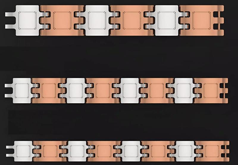 3 Size Gold Bracelet 3dm stl renders details