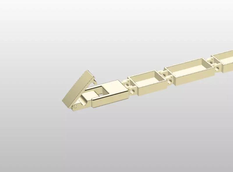 fold over locking clasp link bracelet 3D print model