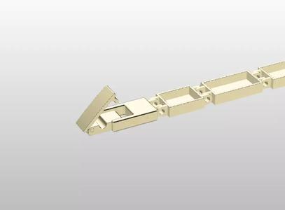 fold over locking clasp link bracelet 3D print model