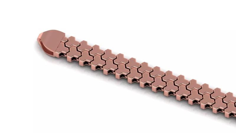 9MM 2 Row Armor Strick Full Bracelet ready to print