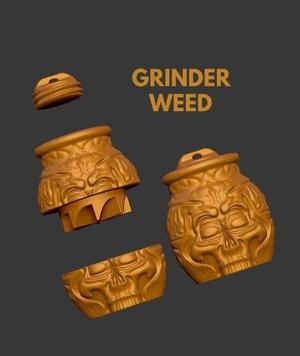 GRINDER - SKULLS - WITH WEED CHOPPER TANK