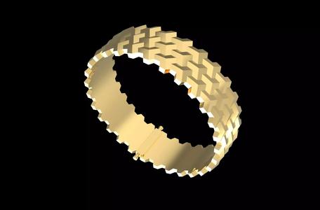 Cube Illusion Armored Bracelet 3 Line