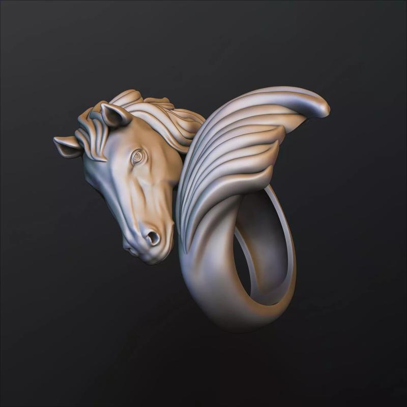 Horse Head Ring v2