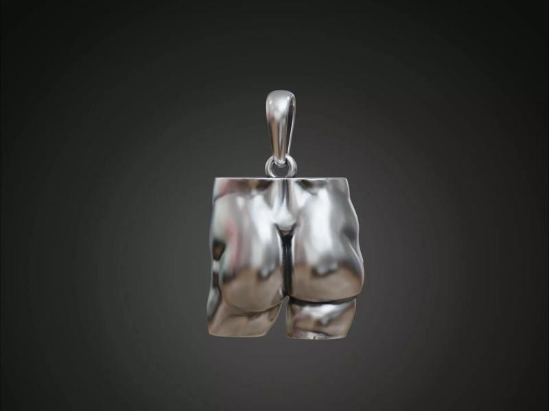 Michelangelo David Butt Pendant Charm for Women