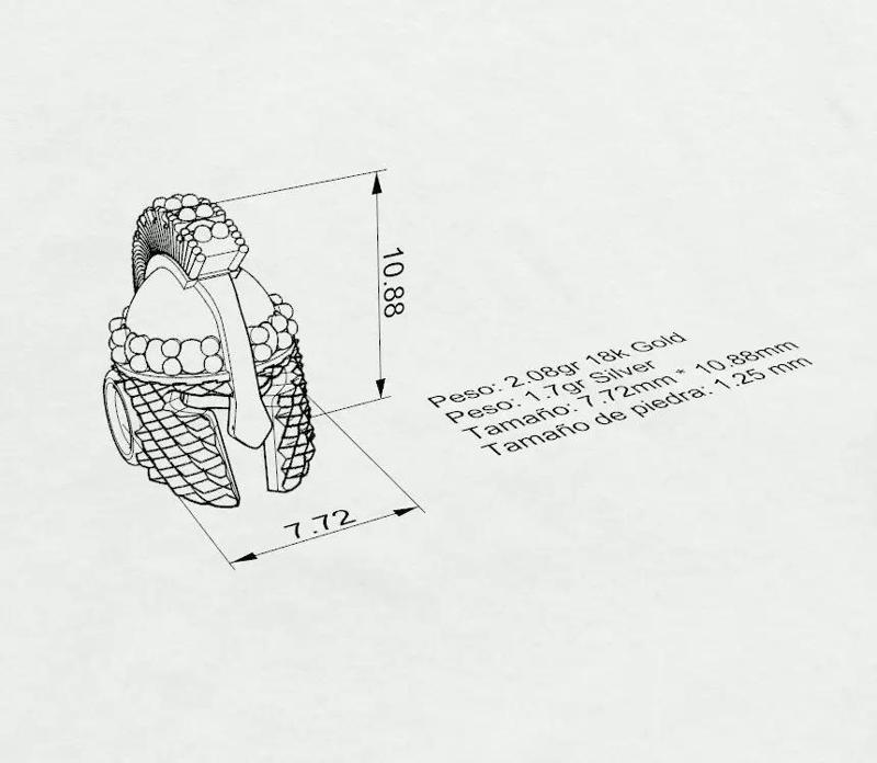 Spartano spartan helmet gold with diamonds