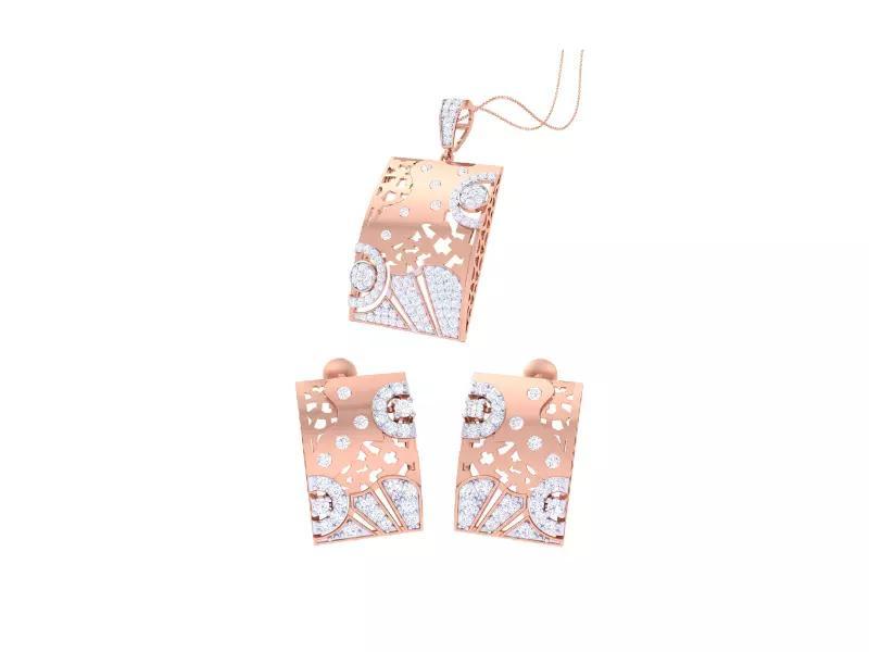 Earring Pendant Set 3dm STL OBJ FBX Renders Details