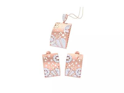 Earring Pendant Set 3dm STL OBJ FBX Renders Details