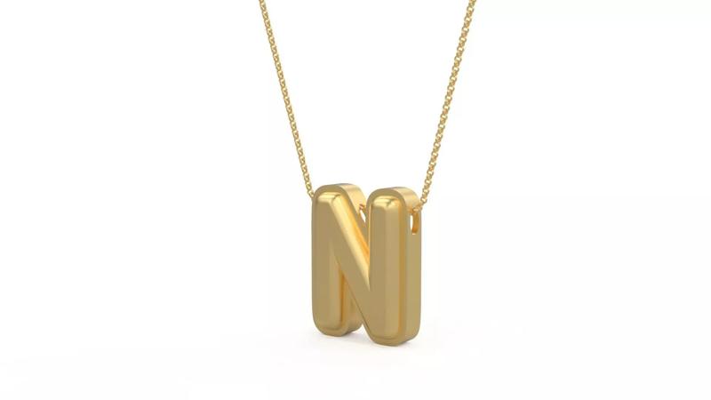 Model 1197 N Initial Letters Charm Balloon 20mm