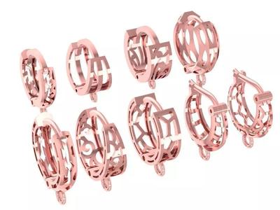 Elegant Set of 9 Hoop Earrings for Women 767