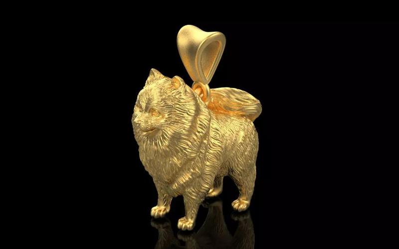 Spitz Dog Pendant 9041
