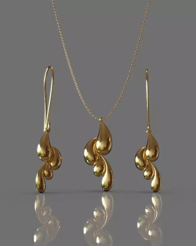 Pendant earrings set