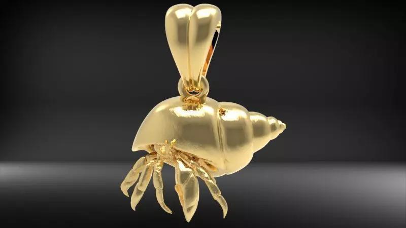 Happy Hermit Crab Pendant Necklace Charm Bracelet Jewelry