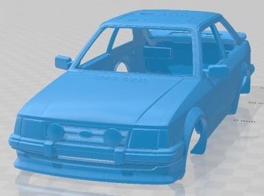 Ford Escort Mk 3 XR3 1983 Printable Body Car