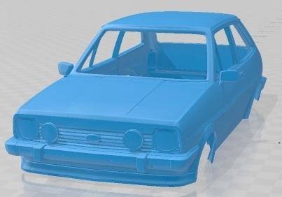 Ford Fiesta XR2 1981 Printable Body Car