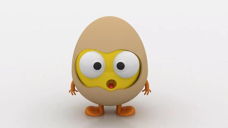 egg cartoon toy 3D printable model