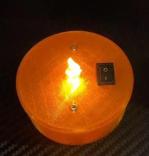 Flickering flame Jack-O-Lantern light with 18650 battery