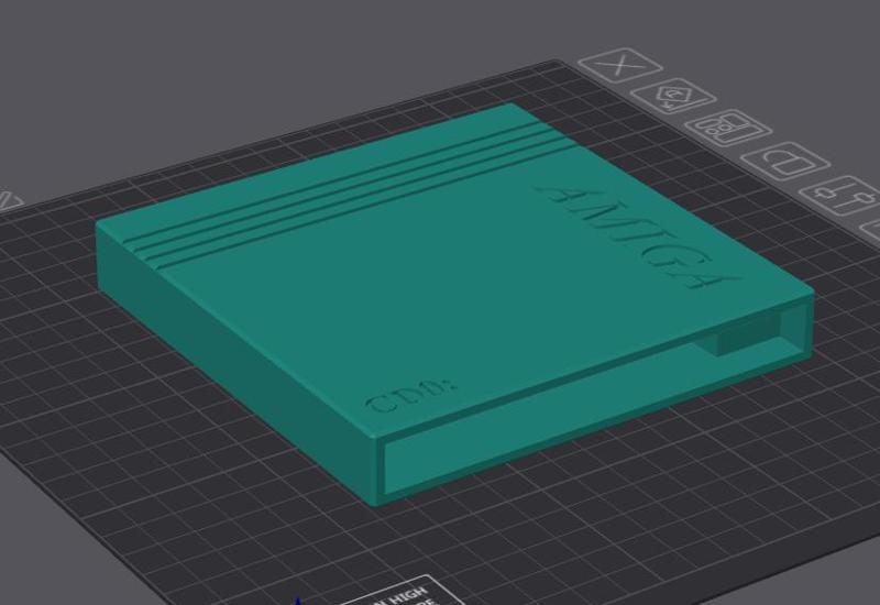 Enclosure for slimline CD/DVD-ROM AMIGA style