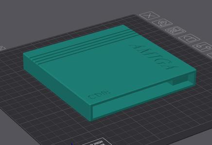 Enclosure for slimline CD/DVD-ROM AMIGA style