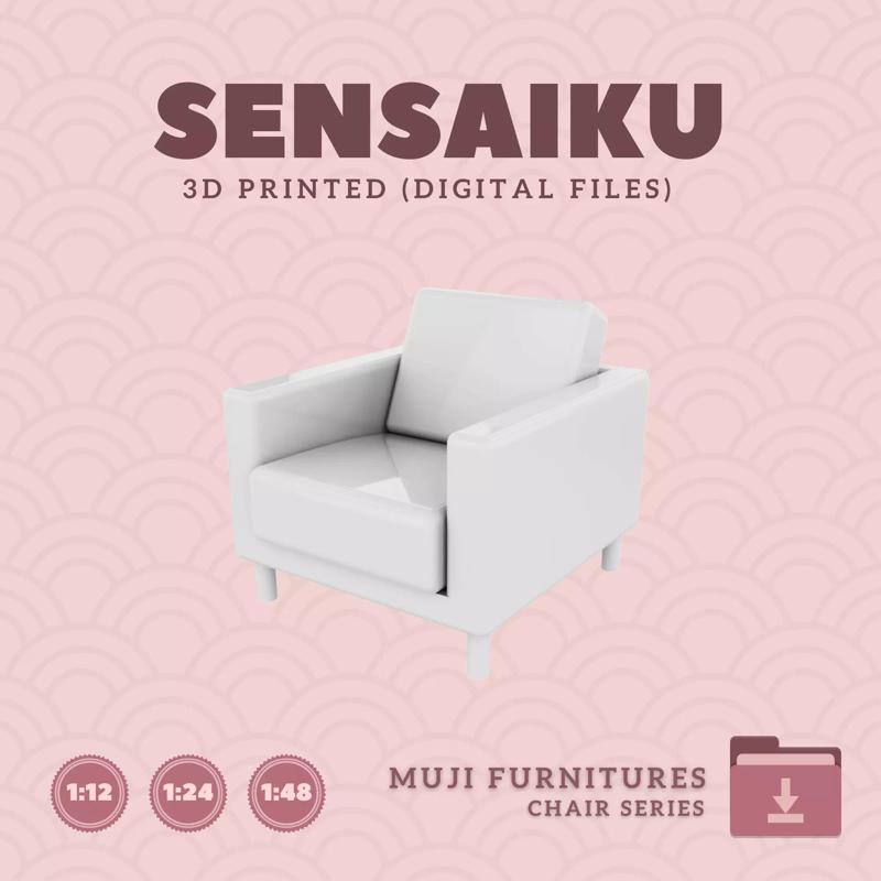 01 Muji Sofa 1 for Miniature Dollhouse Muji 3D Print