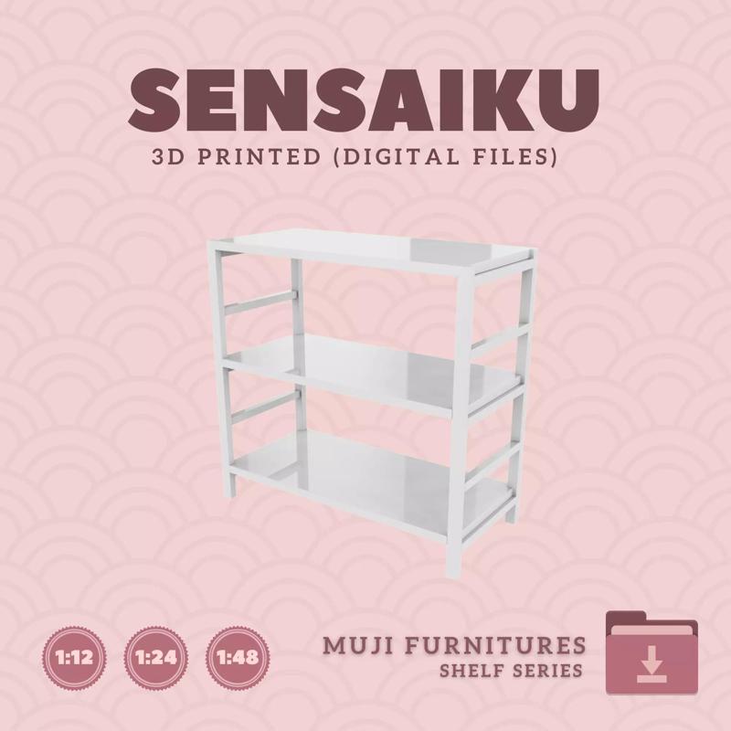 16 Muji Shelf Unit  Wide for Dollhouse Muji 3D Print
