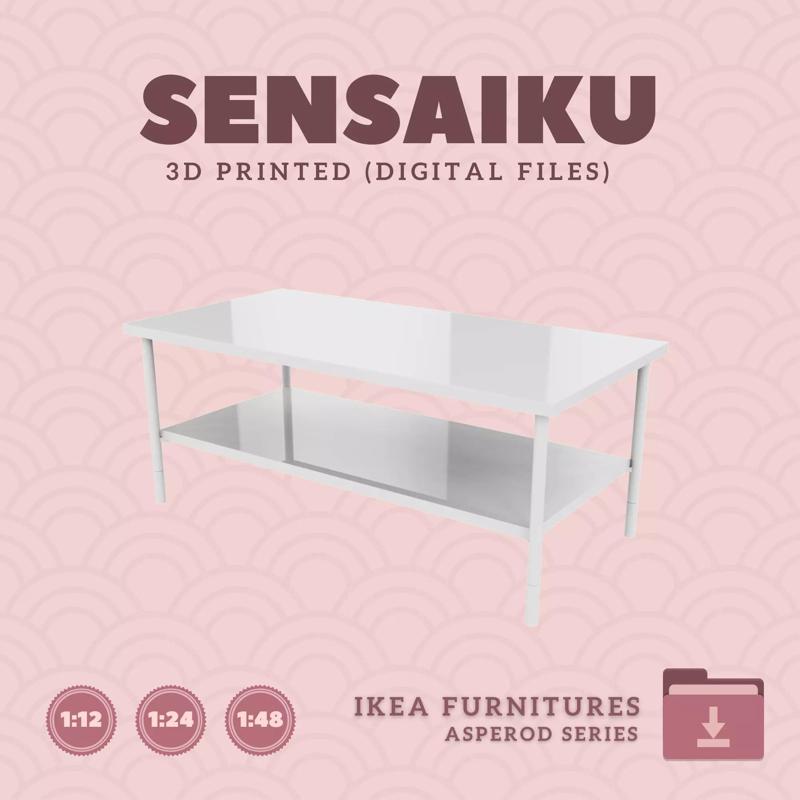 2 ASPEROD Coffee Table for Dollhouse - IKEA - 3D Print