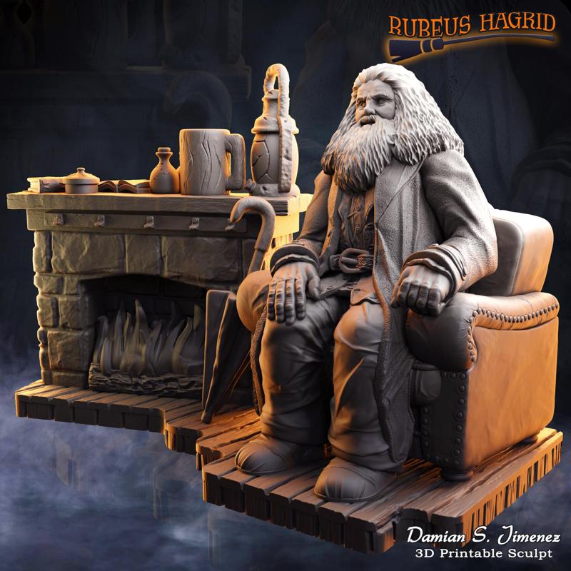 Rubeus Hagrid Harry Potter Diorama for 3D Print Hagrid's Hut