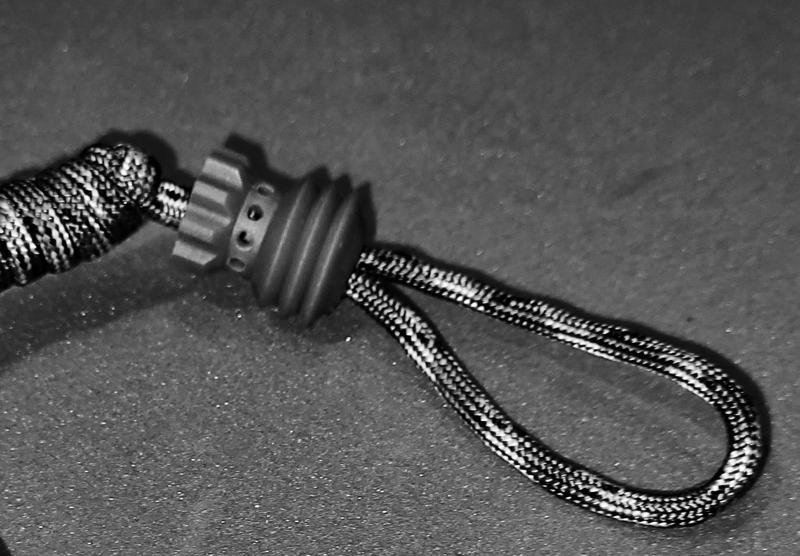 Paracord Bead "Brass Bead Cylinder Lanyard Knife Bead EDC