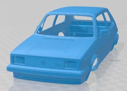 Volkswagen Rabbit MKI GTI 1974 Printable Body Car