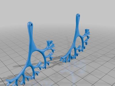 Smaller Fractal Pendant or Earrings