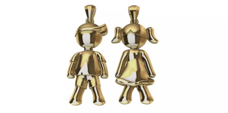 Boy and Girl Pendant