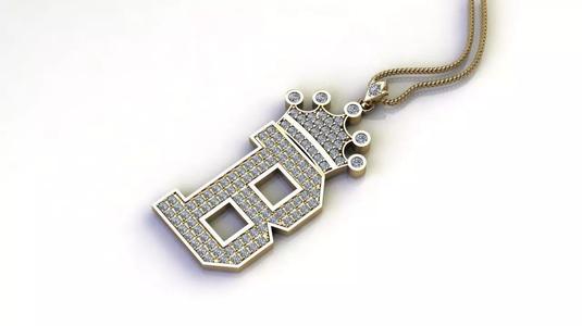 B Letter Pendant