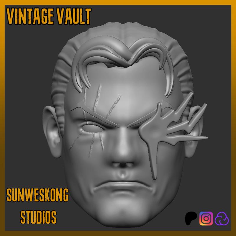 Marvel Vs. Capcom 2 Cable and Gambit Headsculpt Pack Vintage Vault!