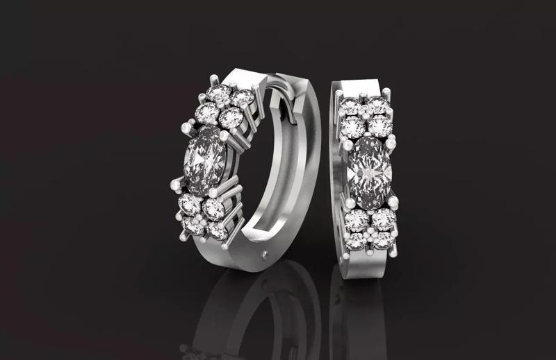 elegant diamond earrings 421