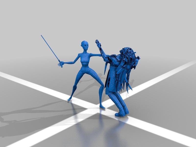 Asajj Ventress vs. Kit Fisto