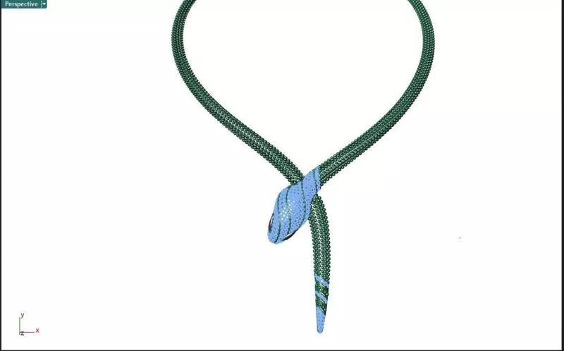 Necklaces Snake and ring Snake