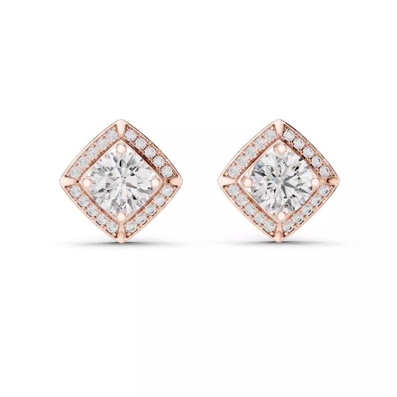 Halo Solitaire Studs Earrings 3dm stl renders animation videos