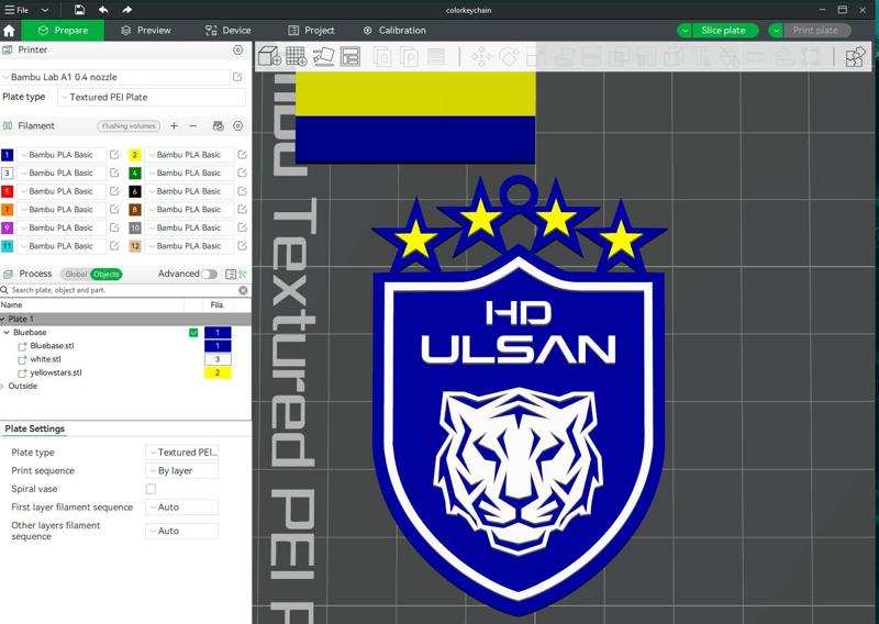 K League 1 Ulsan HD keychain shield printable and renderable