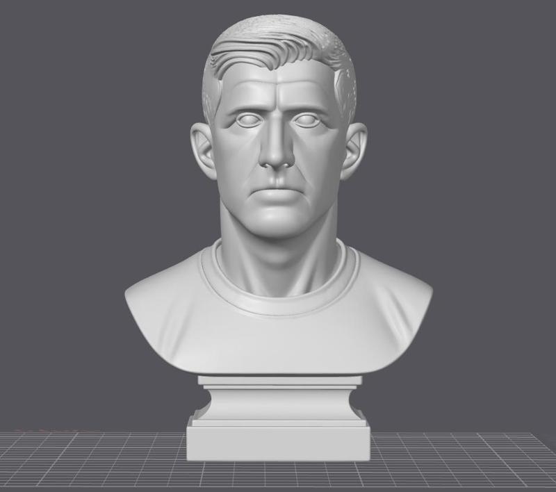 Bust of Thibaut Courtois - Real Madrid Star Goalkeeper in 3D