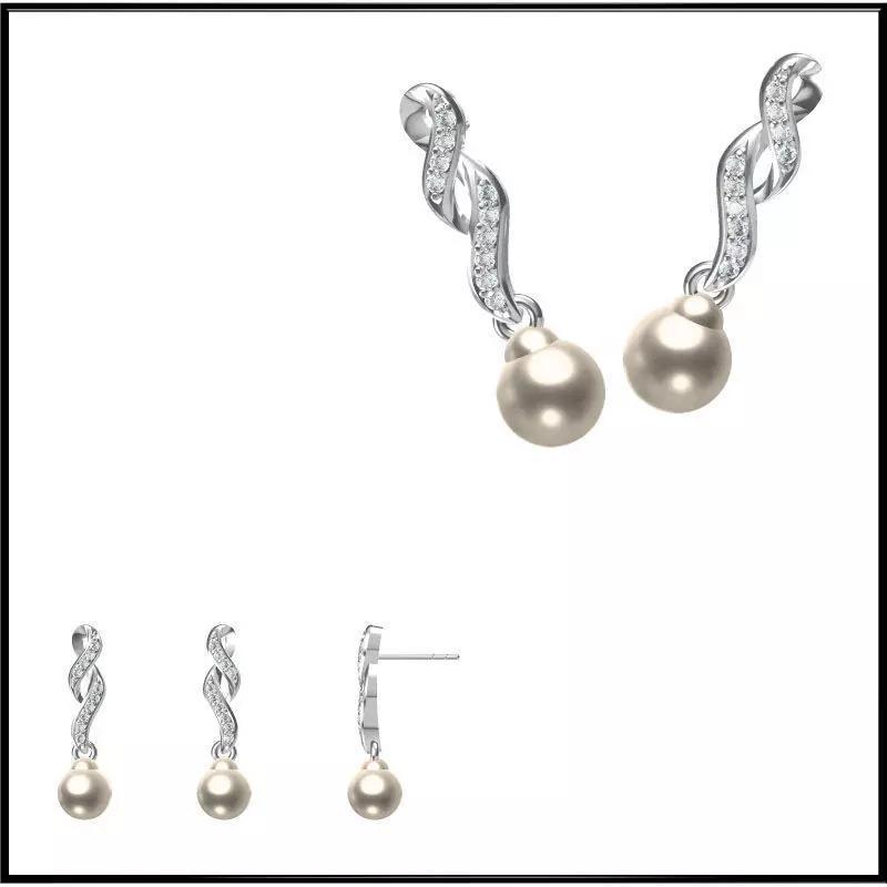 JCD Format Elegant gold pearl earrings jewelry jcd programs