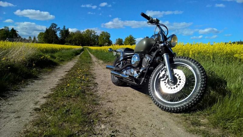 XVS No Front Fender Brake Line Guard