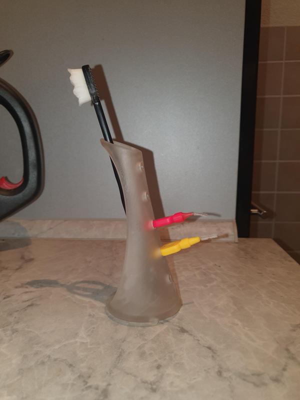 Toothbrush + Tepe dental stick stand Toothbrushes and Tepe dental stick holder