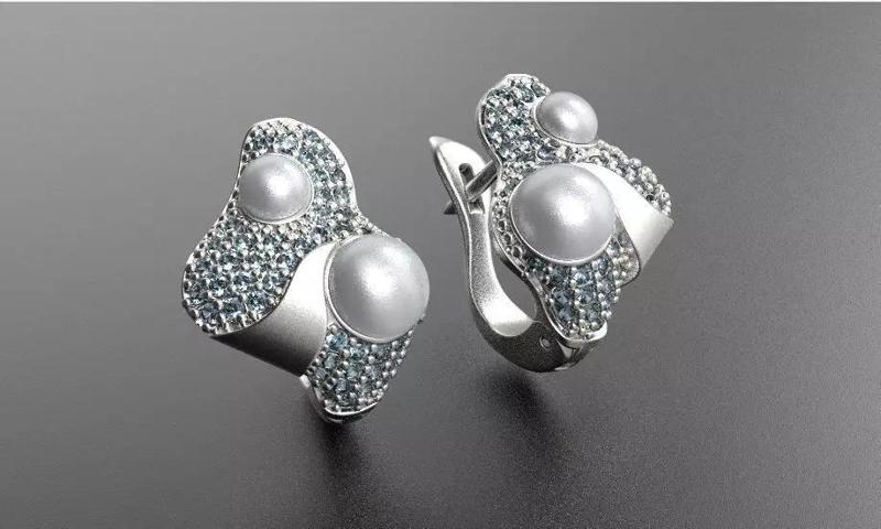 Earrings 3D print model SEA